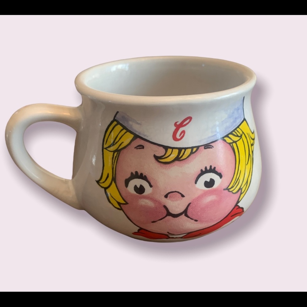 VTG 1998 Collectible Houston Harvest Campbells Soup Kid Large Mug Ceramic 16 oz